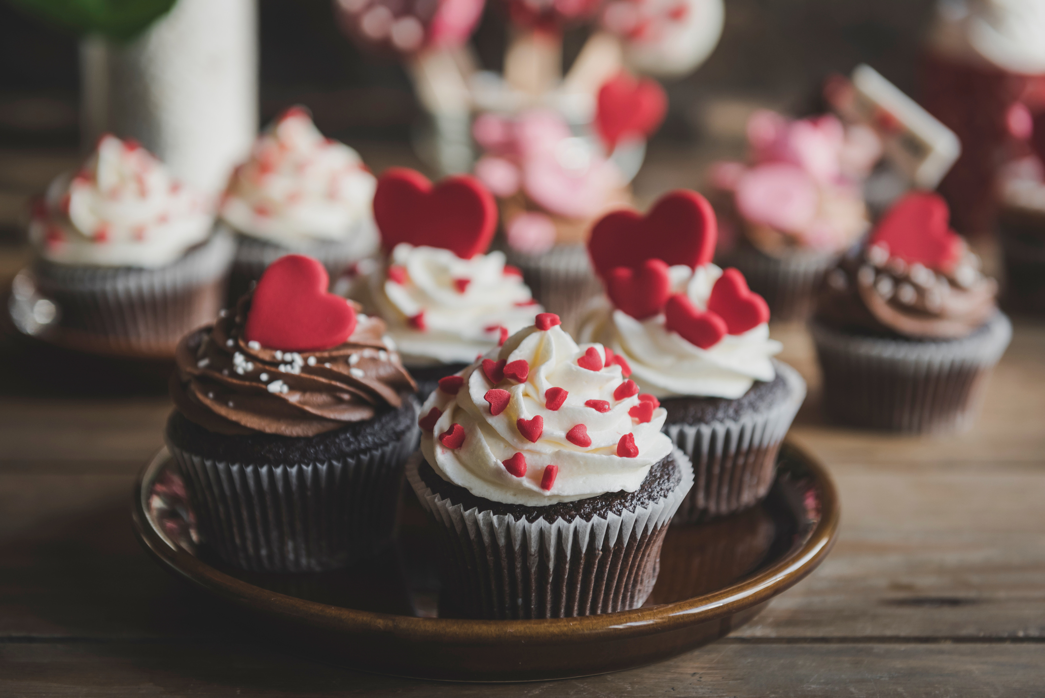 Love concept cupcakes Love concept cupcakes