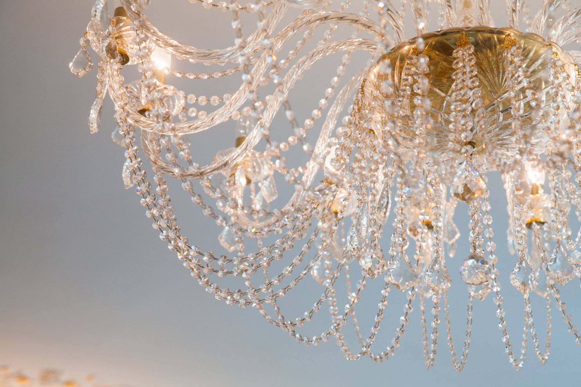 Luxury vintage chandelier, close-up photo Luxury vintage chandelier, close-up photo